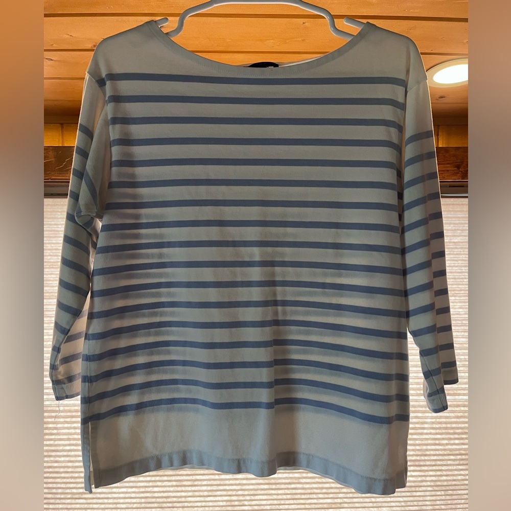 J. Crew Striped Boat Neck Tee
